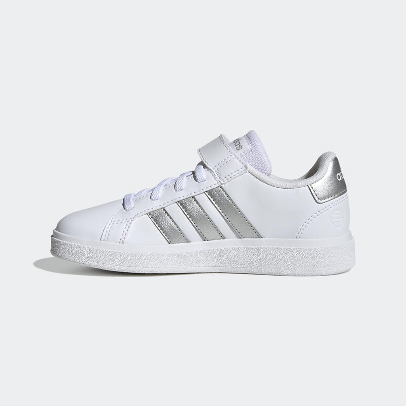 Adidas Turnschuhe Kinder Klettverschluss - Grand Court weiβ/perlmutt 