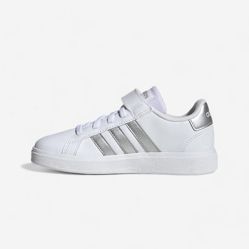 Calçado com Bandas Autoaderentes Criança ADIDAS GRAND COURT Branco/Pérola