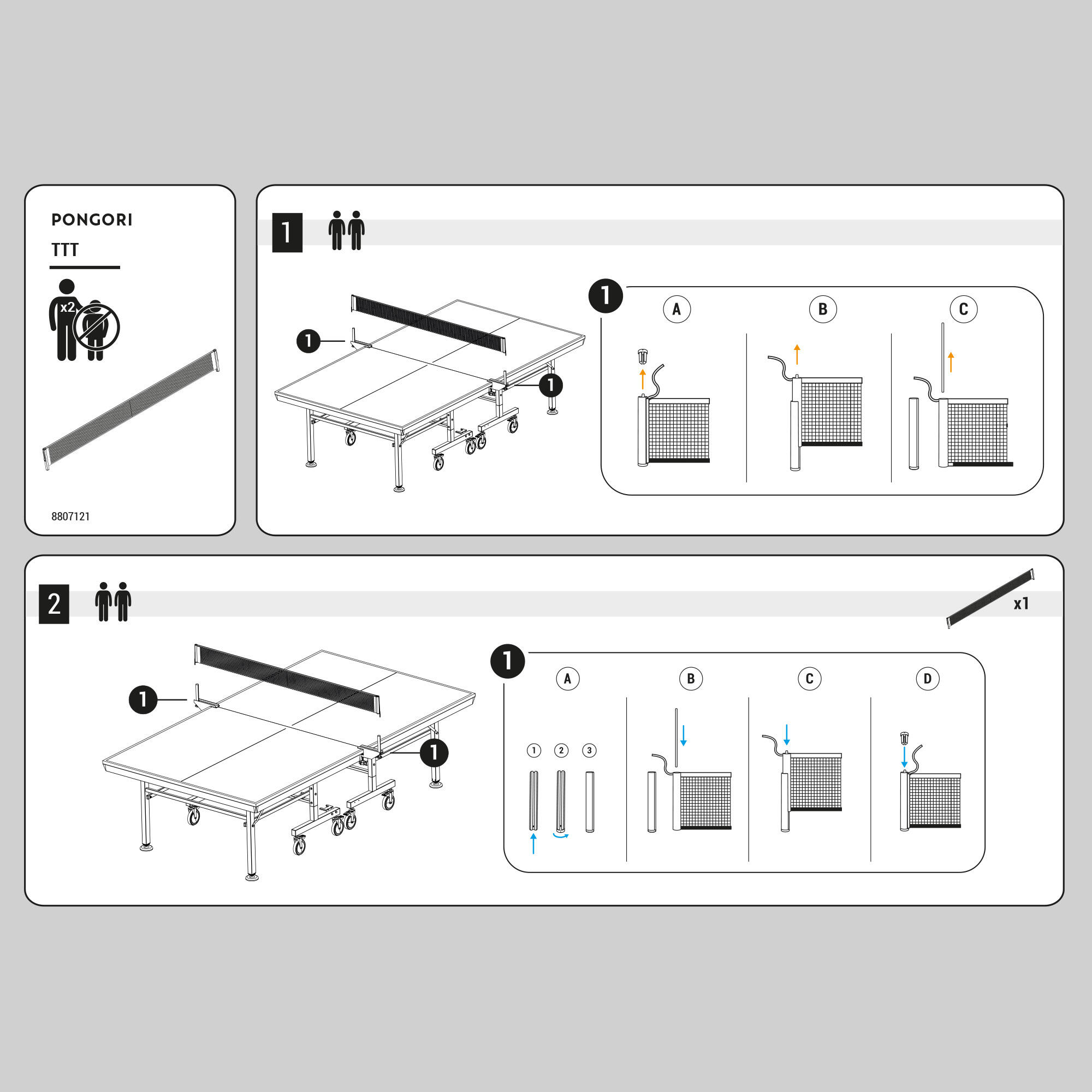 Indoor table tennis net