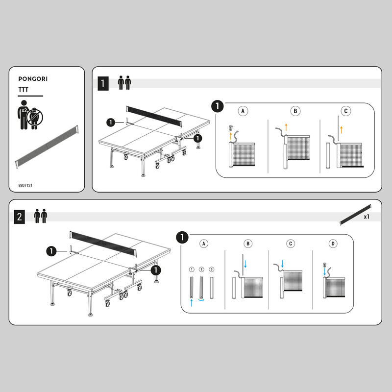 Filet de tennis de table intérieur