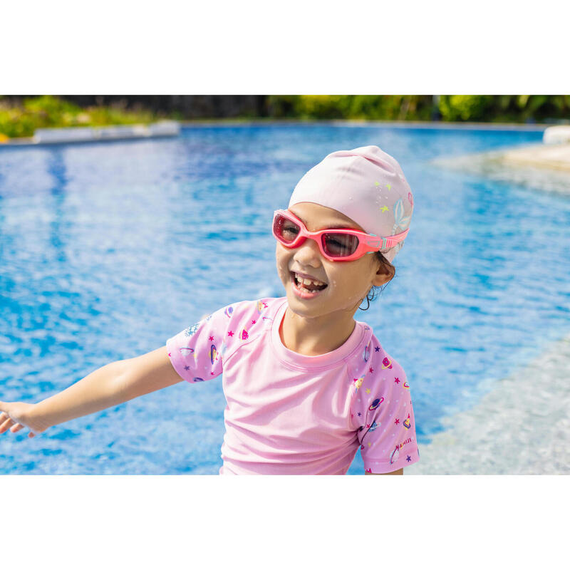 矽膠泳帽 - 單一尺寸 - Mermaid 粉紅色 藍色