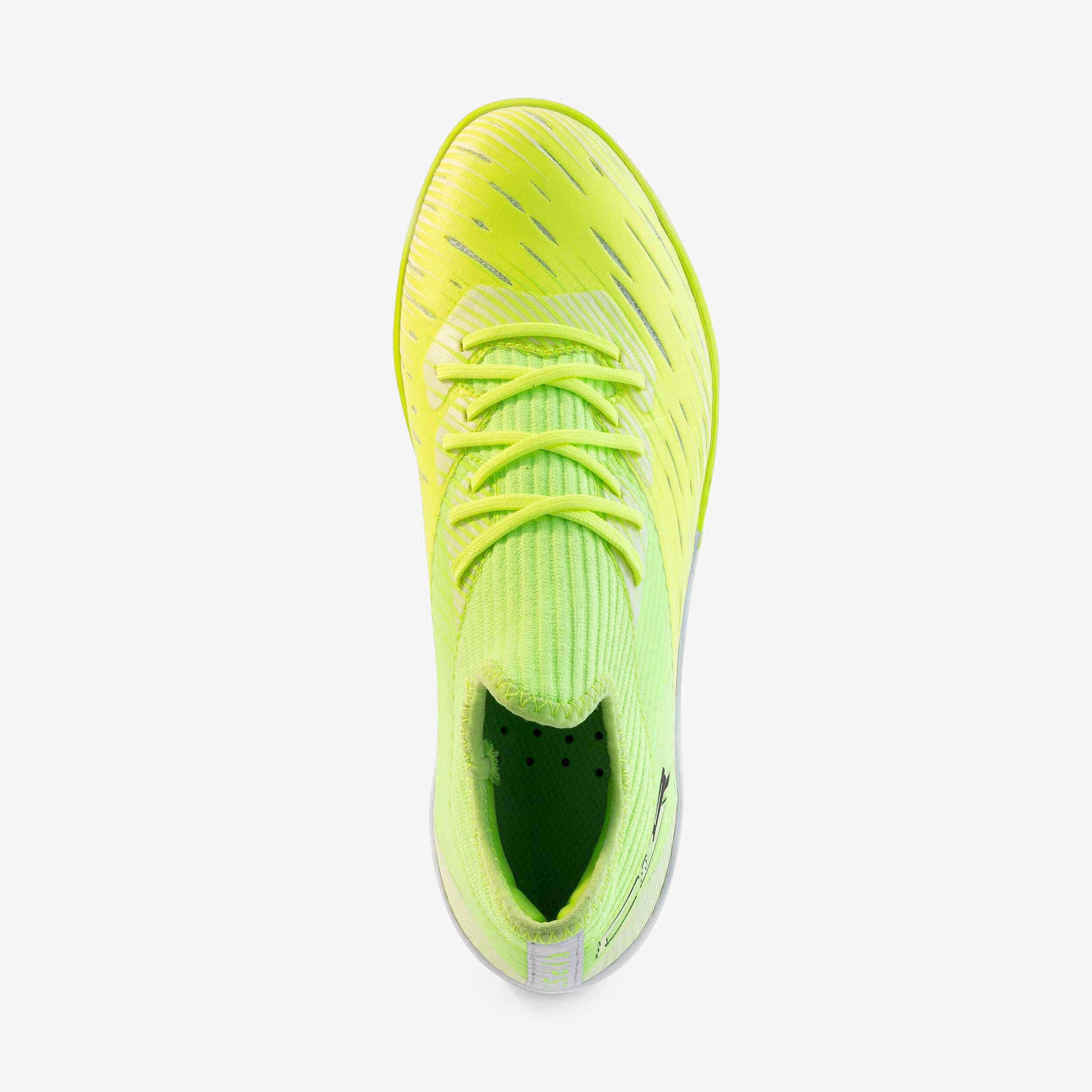 Kids' Lace-Up Football Boots CLR Turf - Neon Yellow 6/11