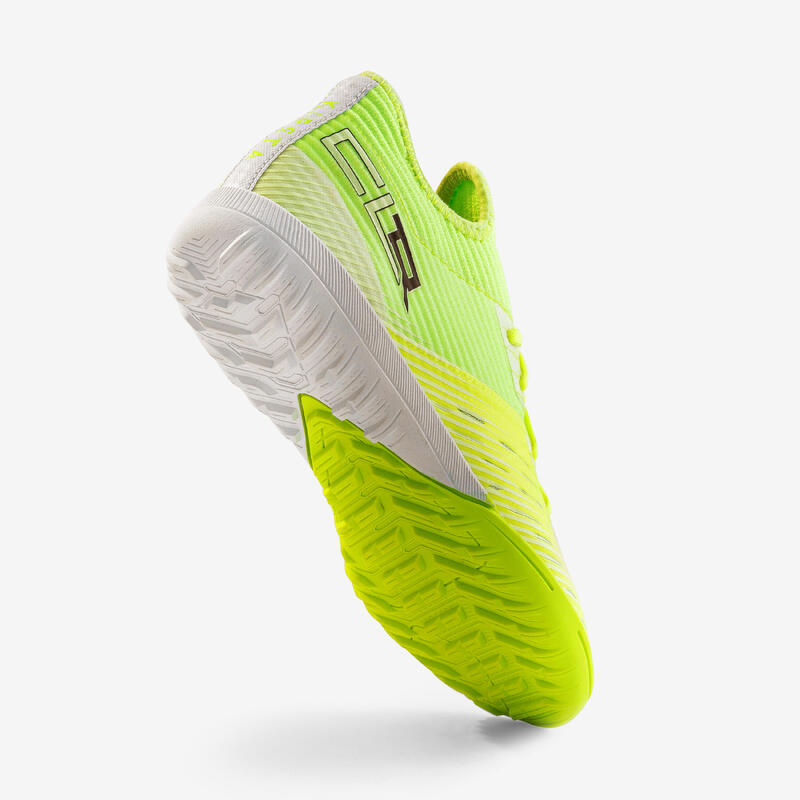 Kids' Lace-Up Football Boots CLR Turf - Neon Yellow