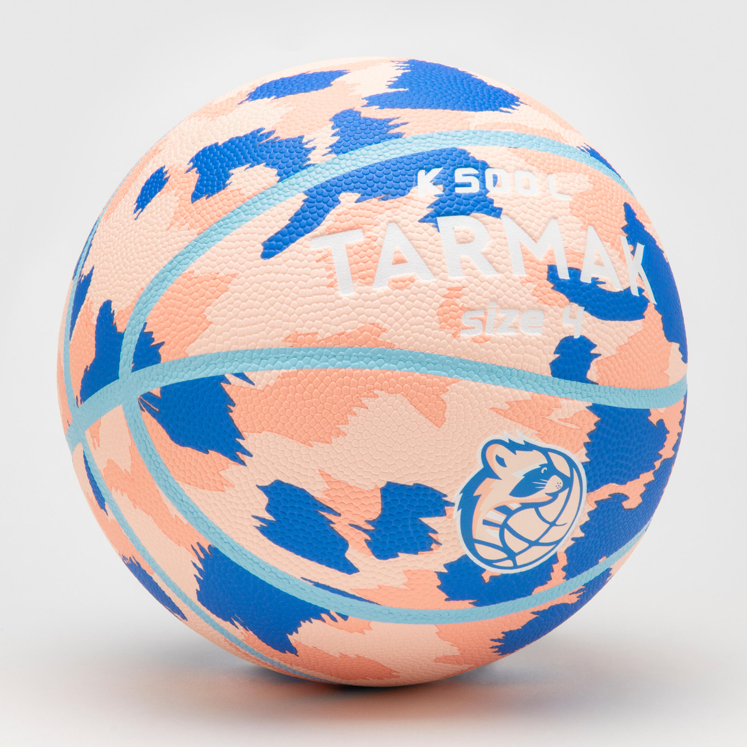 Ballon de basketball taille 4 - WIZZY K500L rose bleu 10/13