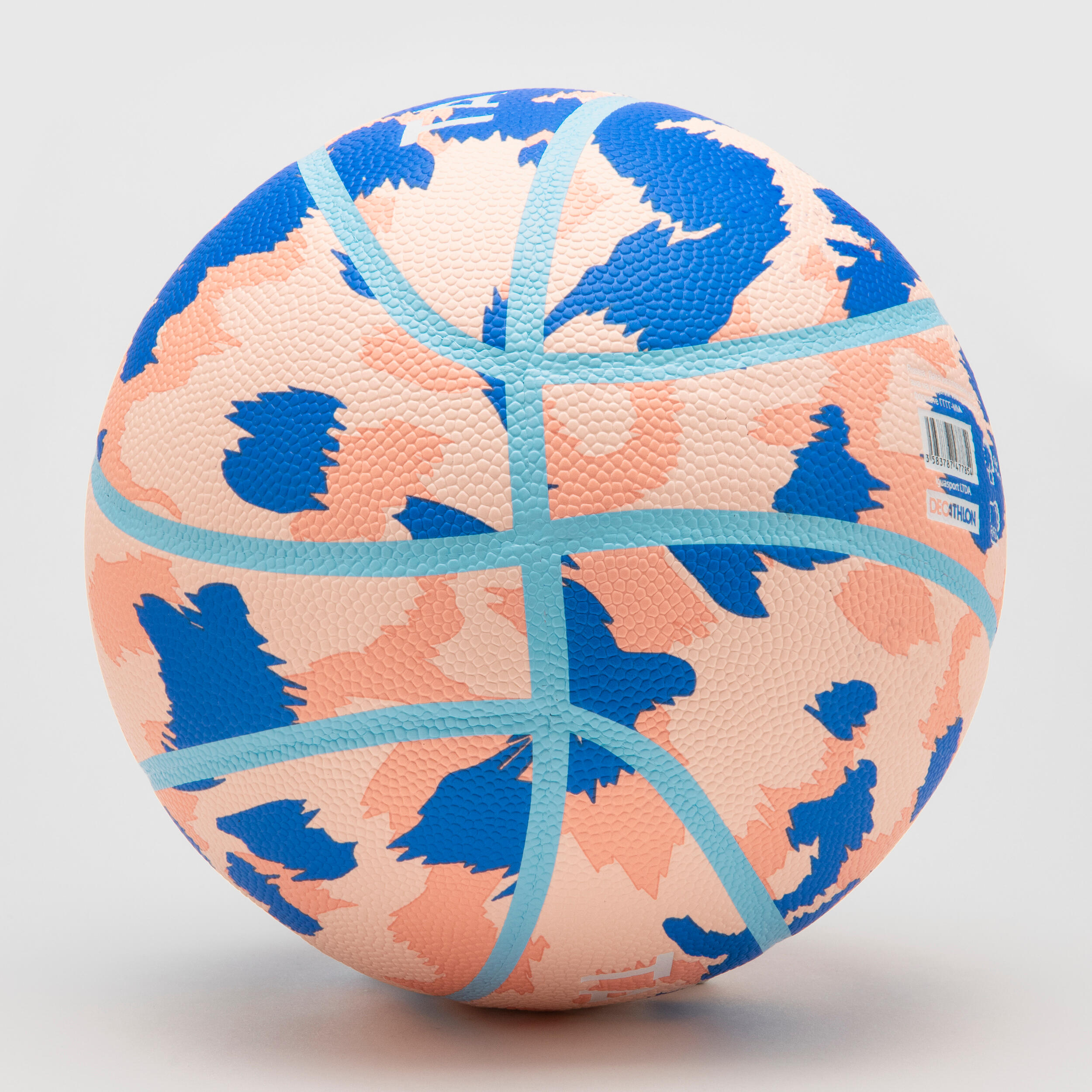Ballon de basketball taille 4 - WIZZY K500L rose bleu 9/13