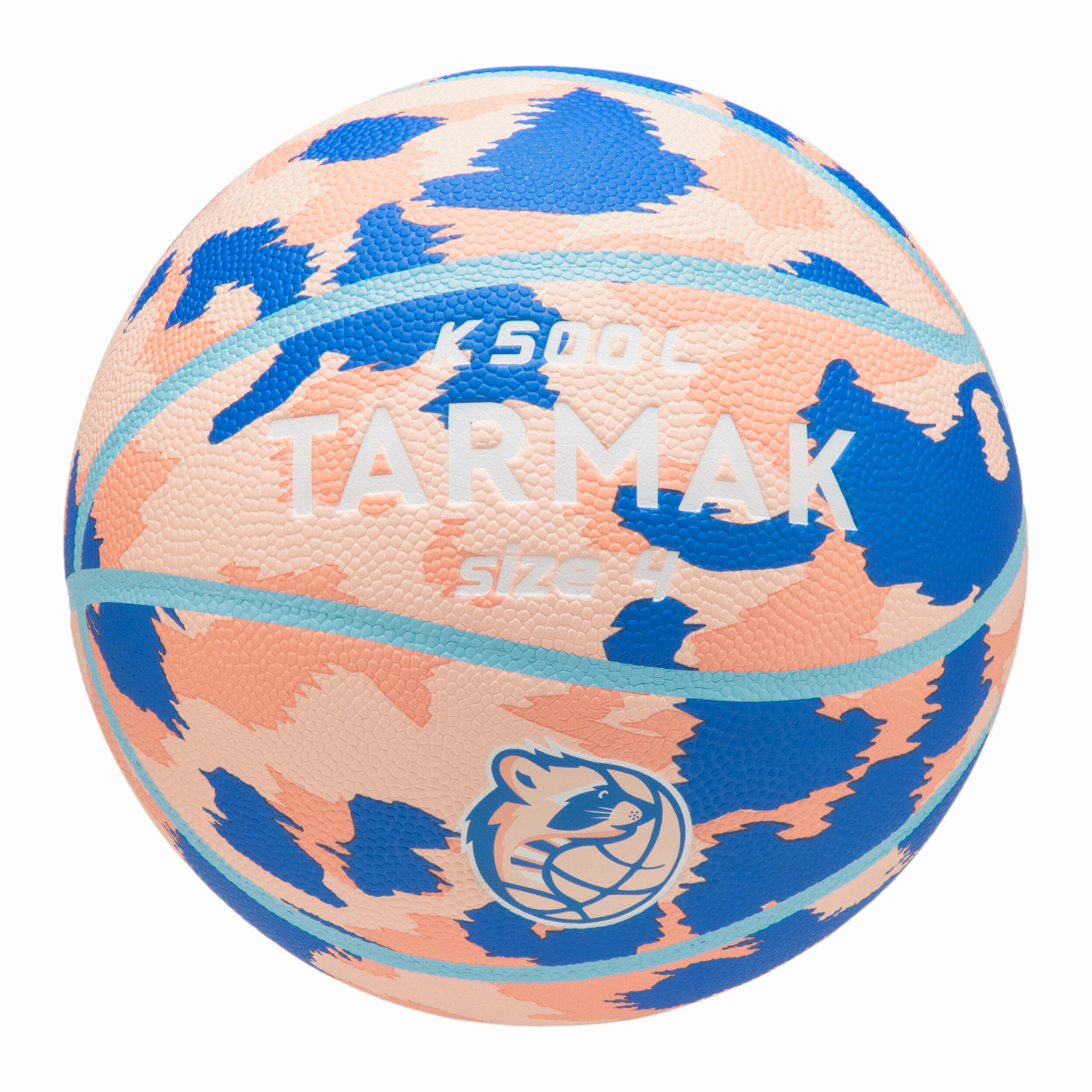 Ballon de basketball taille 4 - WIZZY K500L rose bleu 7/13