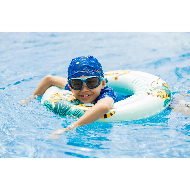 兒童款 65 cm 充氣式游泳圈 (適合 6 到 9 歲兒童) - 綠色虎紋
