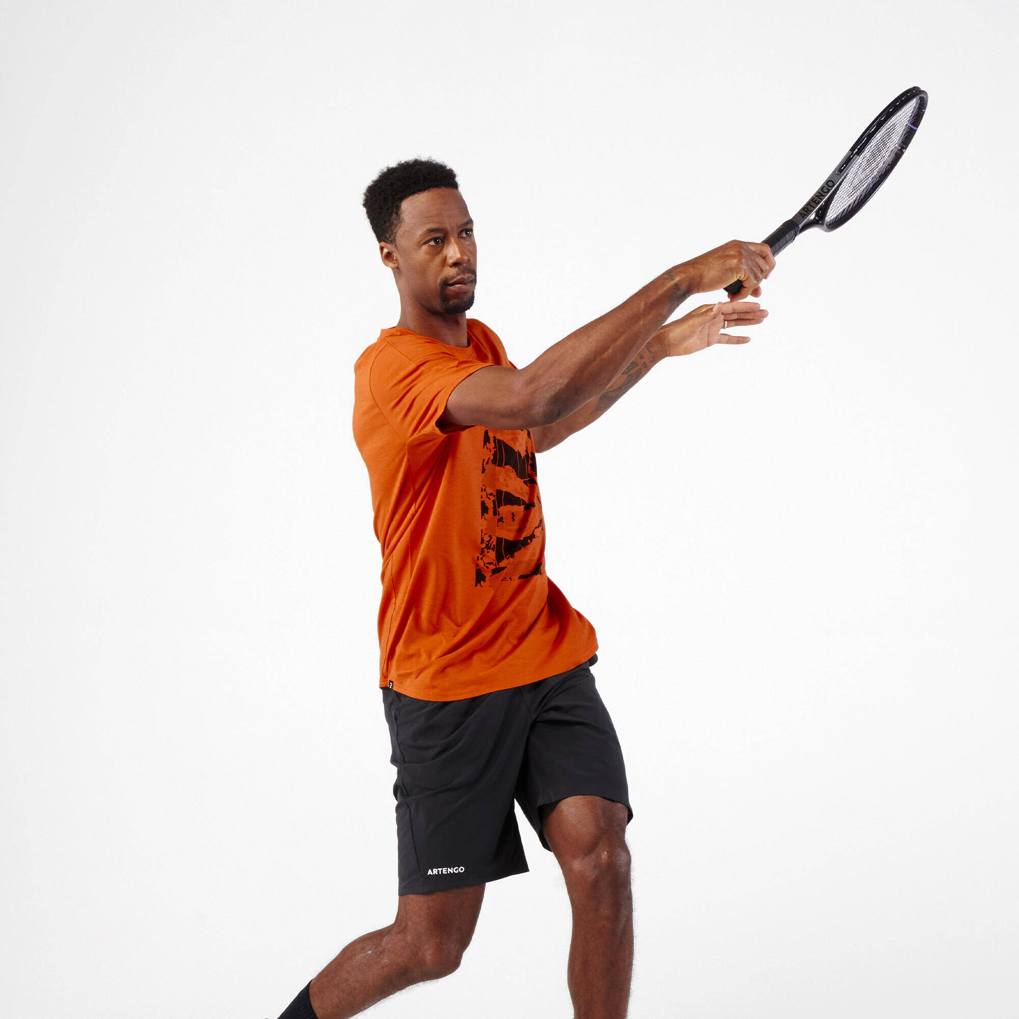 Men's Tennis T-Shirt Soft - Terracotta -  3