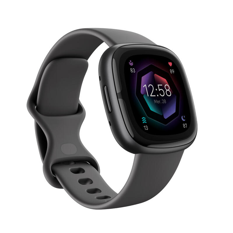 Chytré hodinky s GPS Fitbit Sense 2 šedé hliníkové