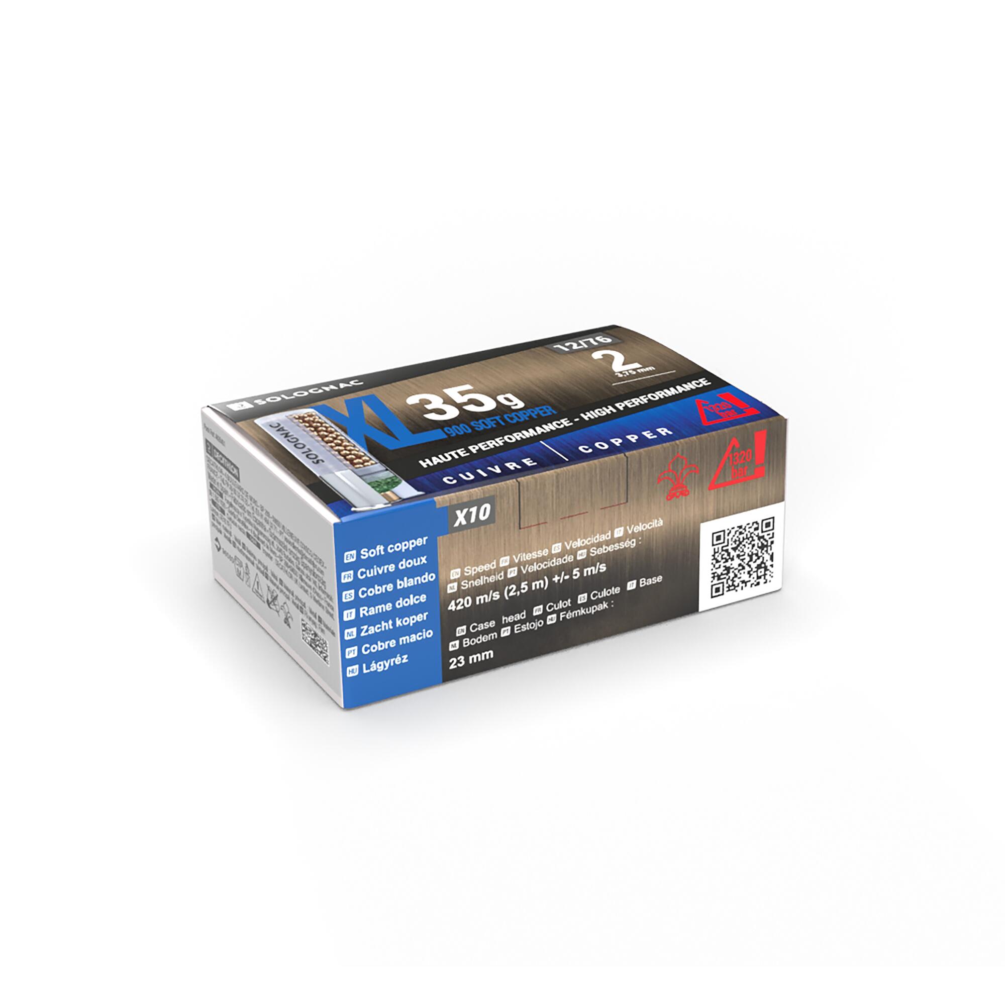 SOLOGNAC Cartucho Caza Solognac XL900  Calibre 12/76 35 g Soft Cooper n.° 4 x10