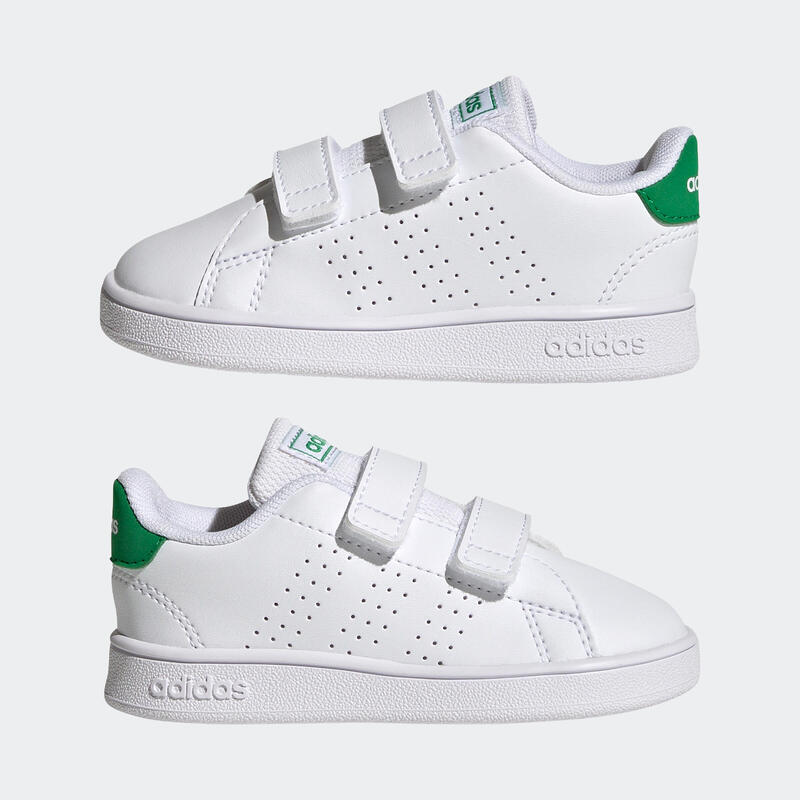 Încălțăminte benzi cu arici Baby gym ADIDAS ADVANTAGE Alb-Verde Copii 
