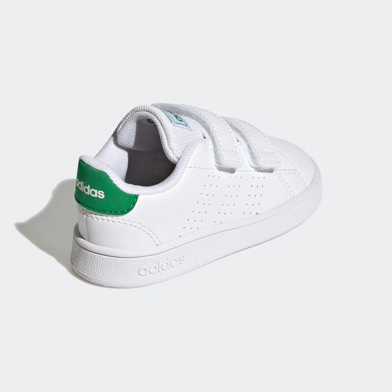Sneakers met klittenband voor peuters Advantage wit groen
