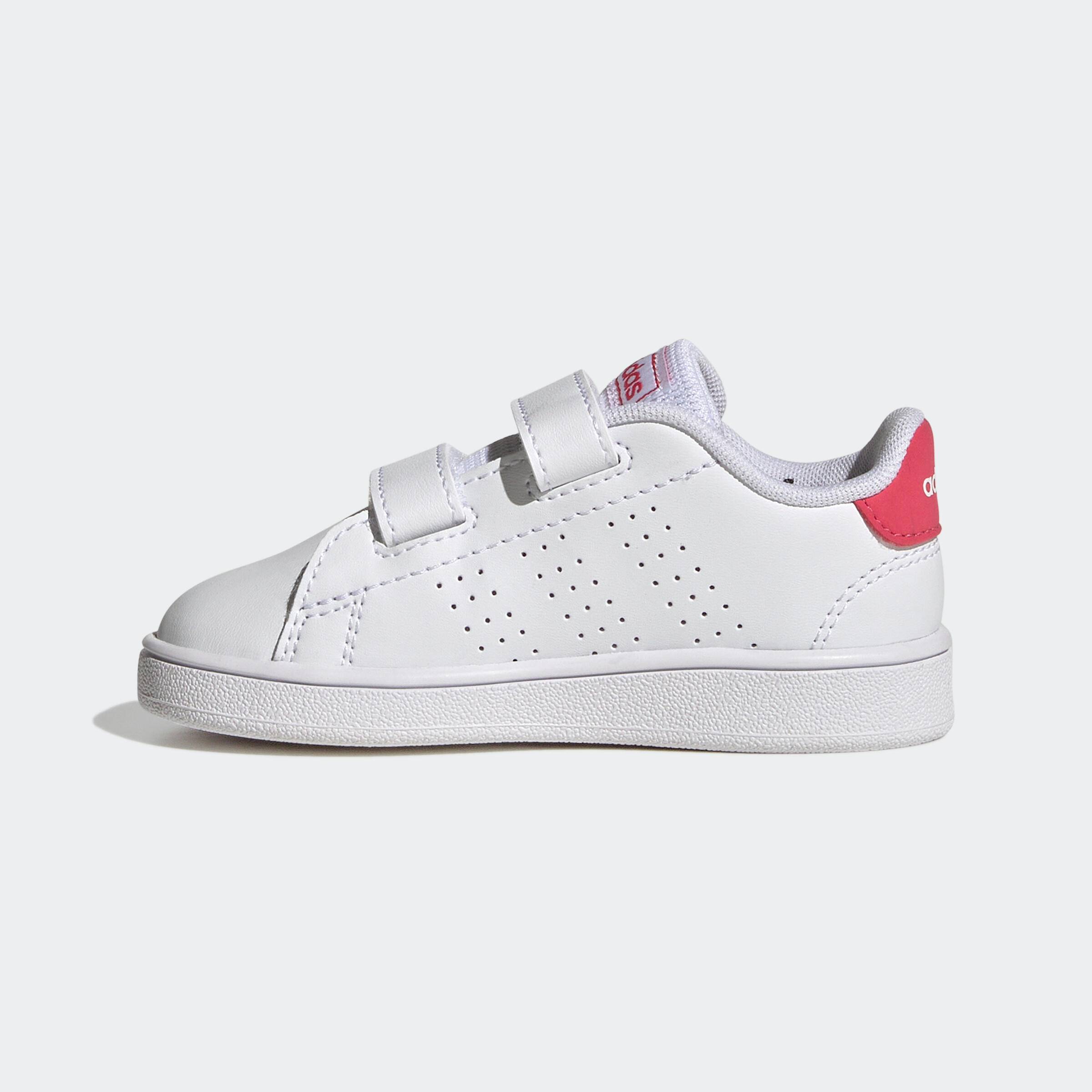 Sneakers met klittenband voor peuters Advantage wit roze 2/8