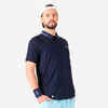 Men's Tennis Short-Sleeved Polo Shirt Dry - Navy/Sky Blue