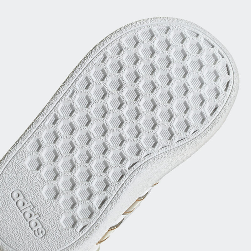 Sneakers met klittenband voor peuters Grand Court wit goud