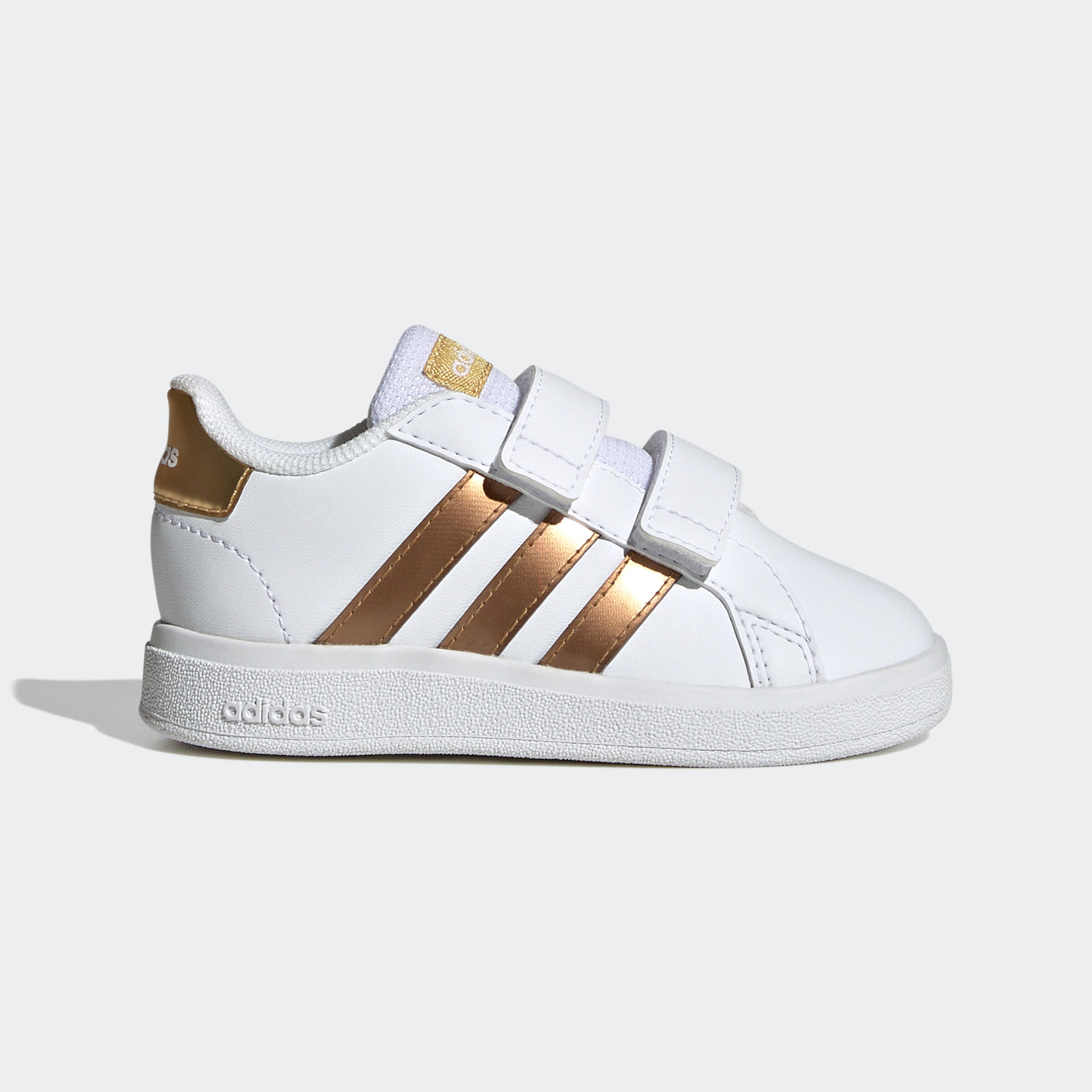 Baskets scratch b b ADIDAS GRAND COURT blanc or ADIDAS