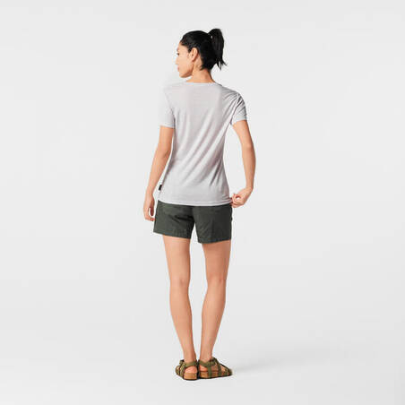 Women’s Hiking Wool short sleeves Tee-shirt - TRAVEL 500