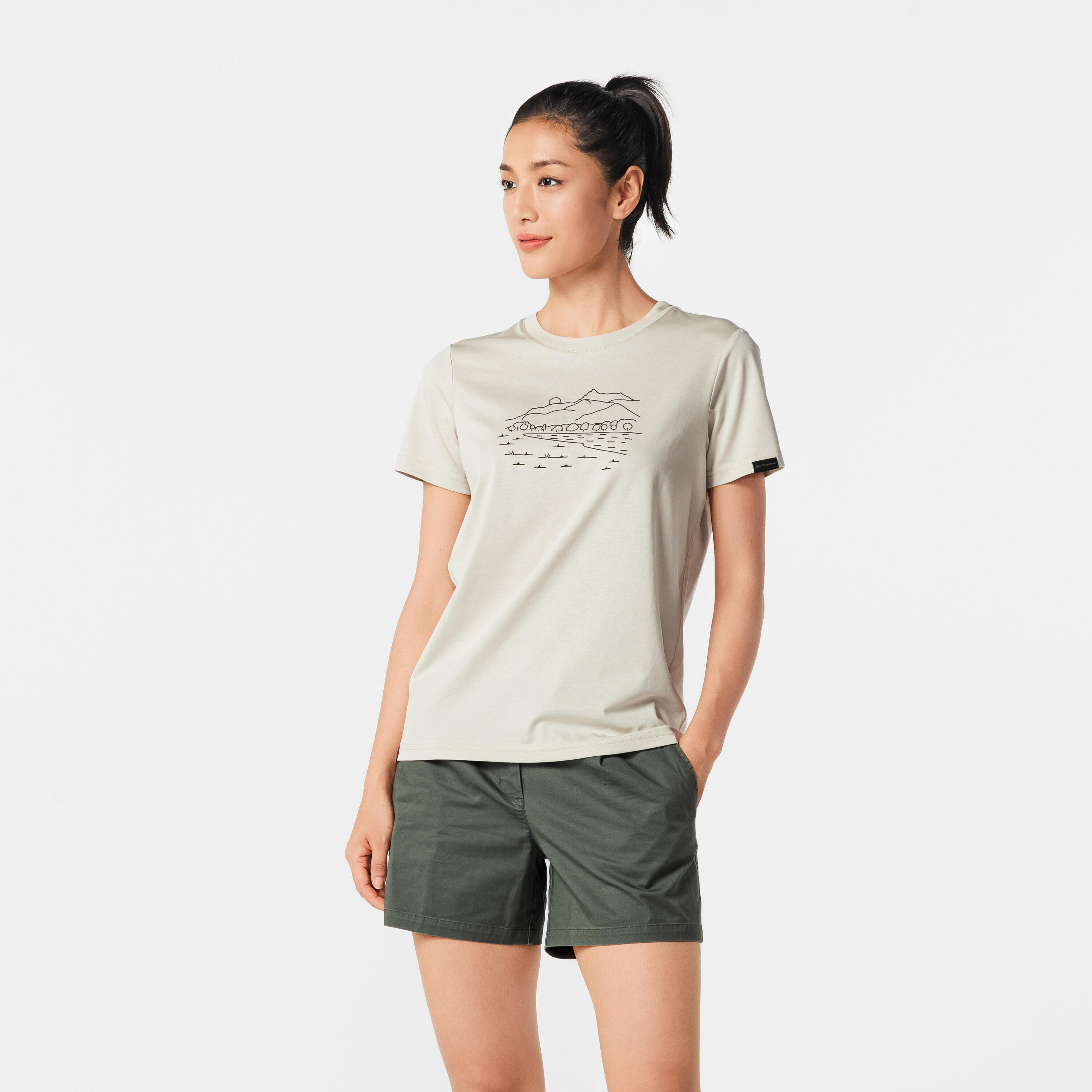 Short trekking donna NH100 verde oliva 10/13