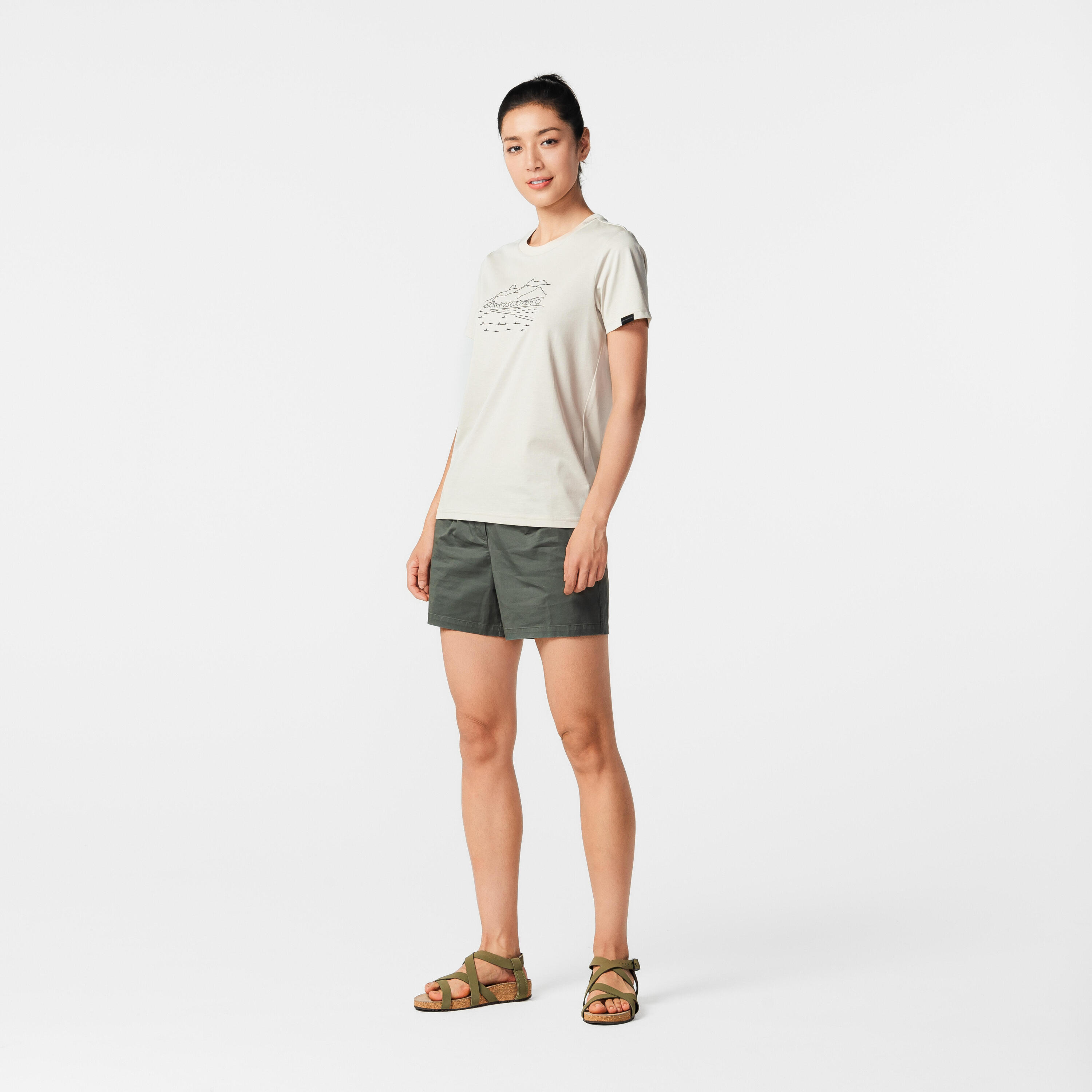 Short trekking donna NH100 verde oliva 8/13