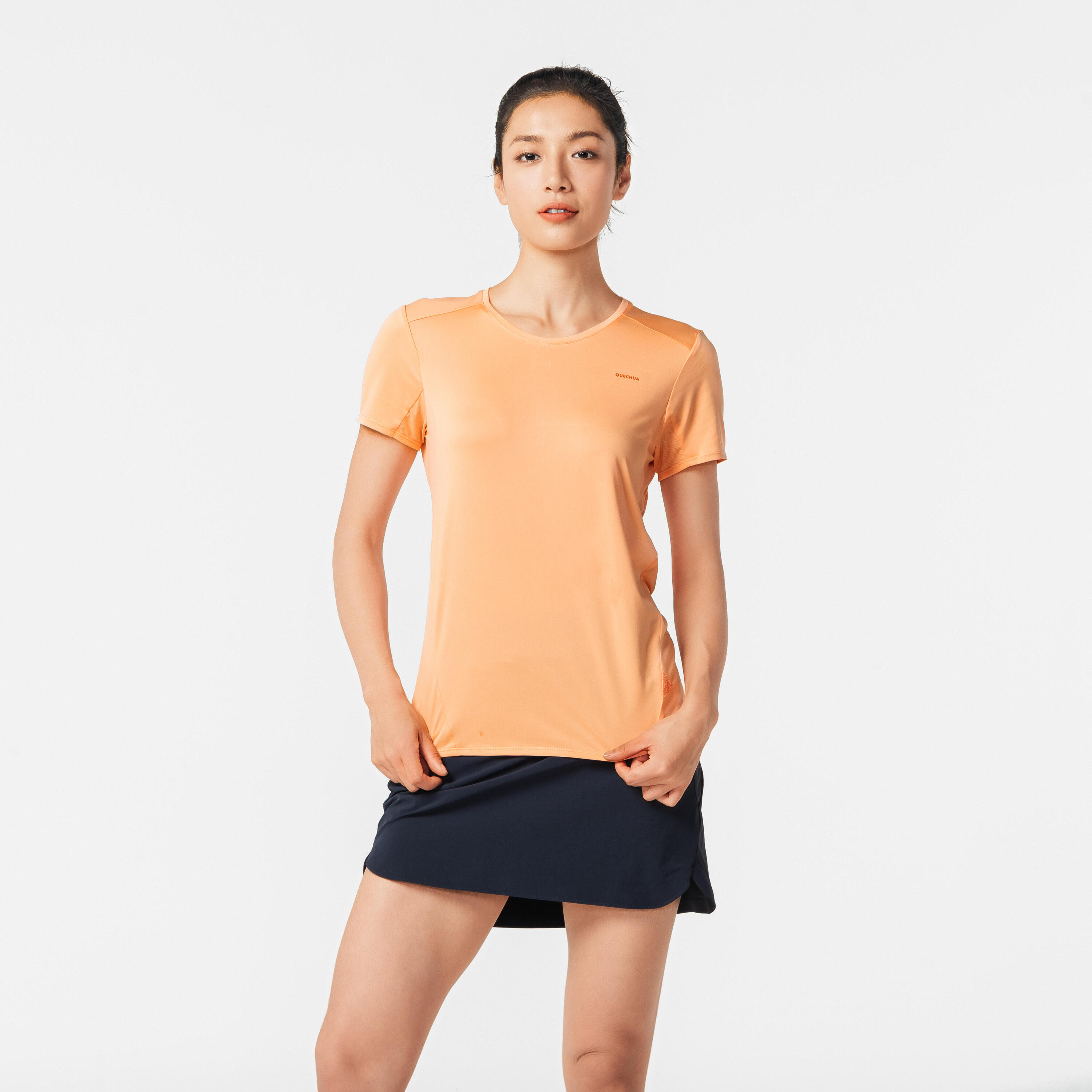 Women’s Mountain Walking Short-Sleeved T-Shirt MH100 5/6