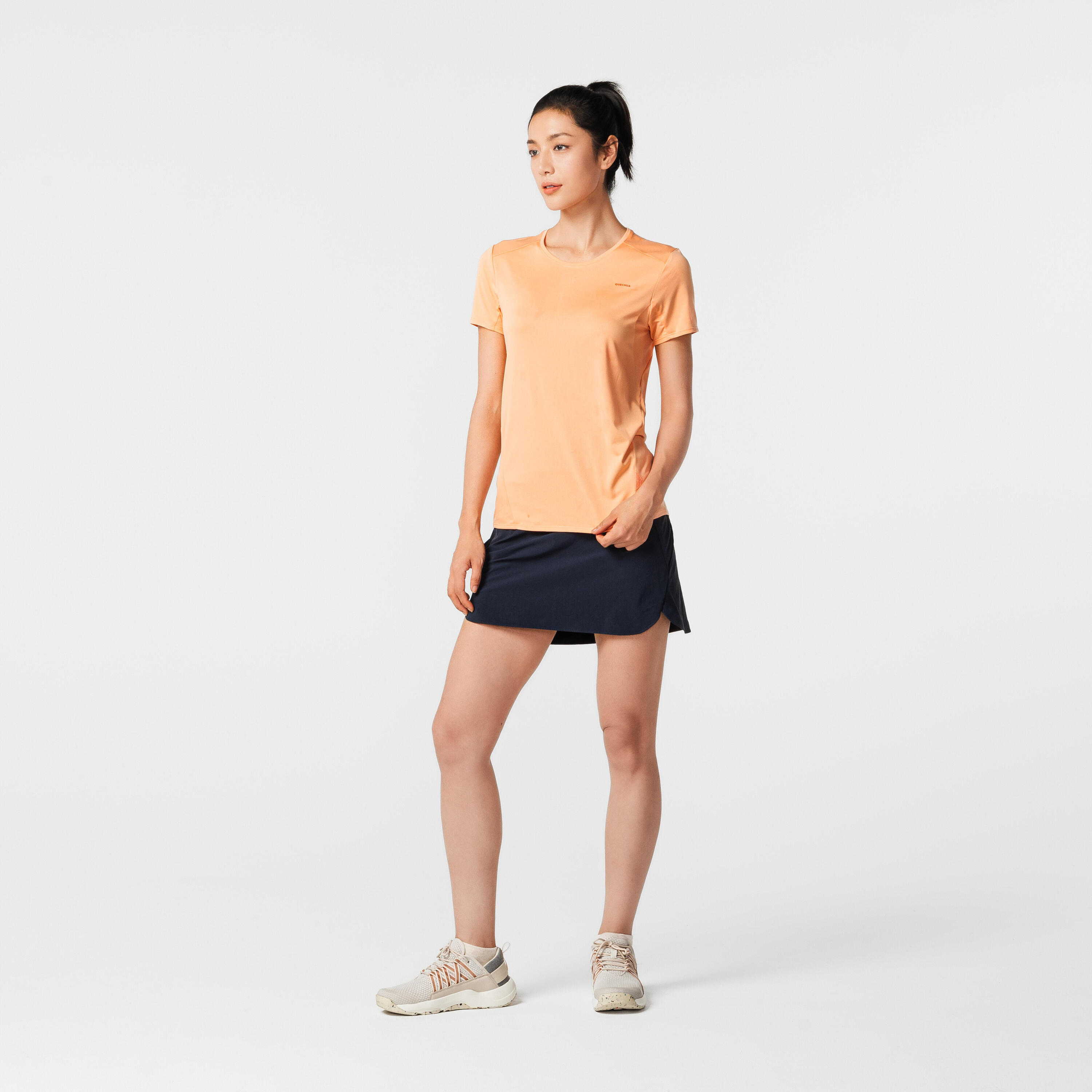 Women’s Mountain Walking Short-Sleeved T-Shirt MH100 2/6
