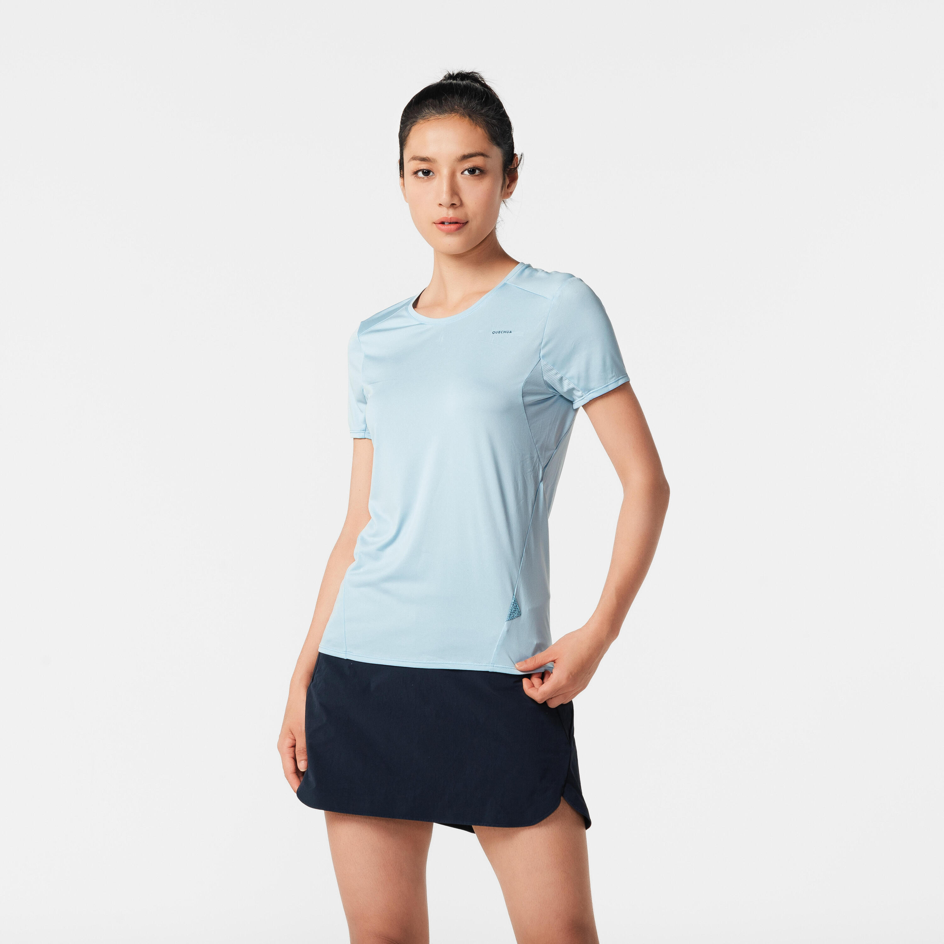 Women’s Mountain Walking Short-Sleeved T-Shirt MH100 6/8