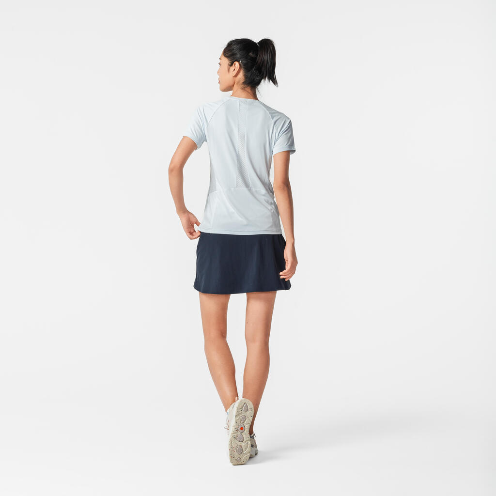 Falda short de senderismo para Mujer Quechua MH500 azul