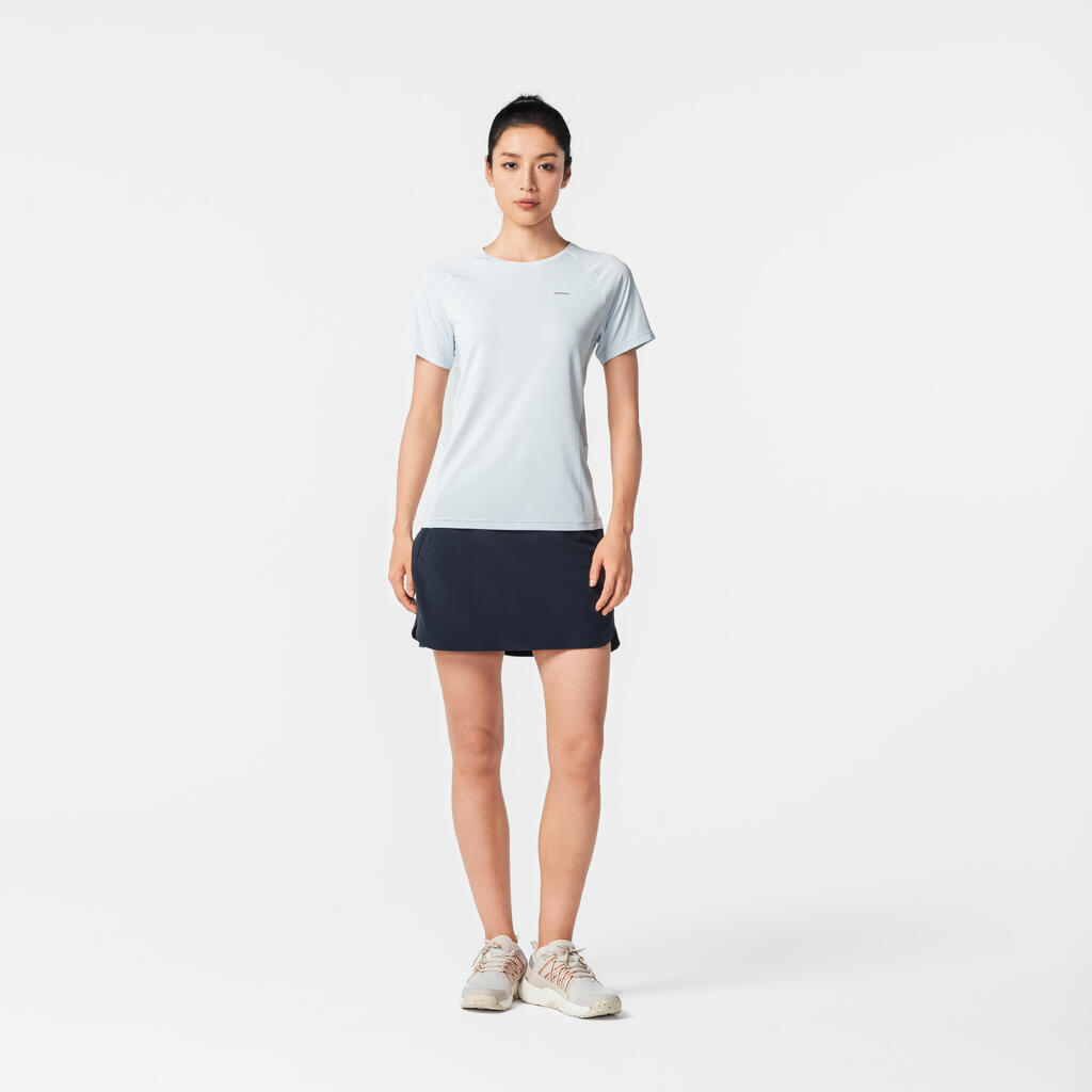 Falda short de senderismo para Mujer Quechua MH500 azul