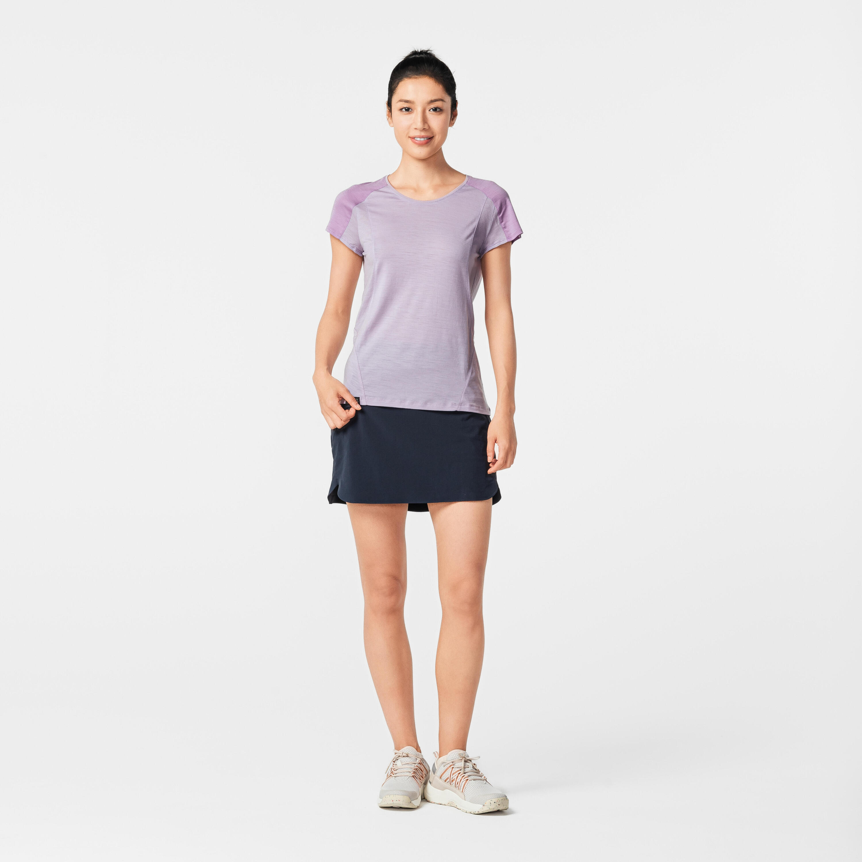 Hosenrock Rock/Shorts Damen Bergwandern - MH500 blau 18/62