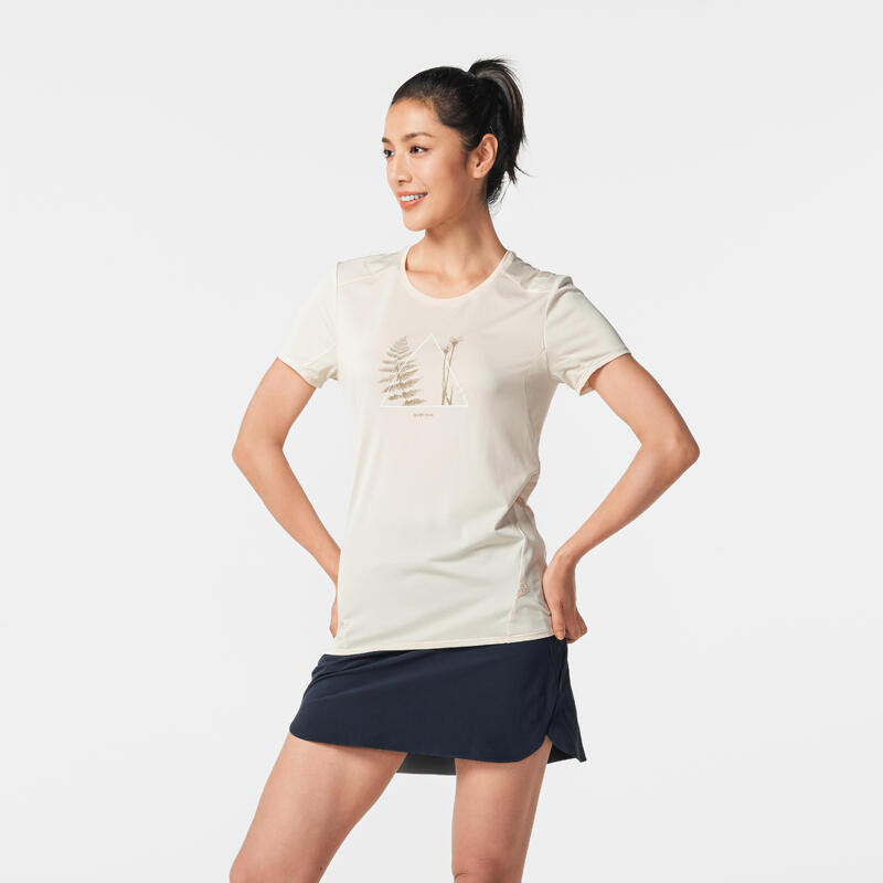 Women’s Mountain Walking Short-Sleeved T-Shirt MH100