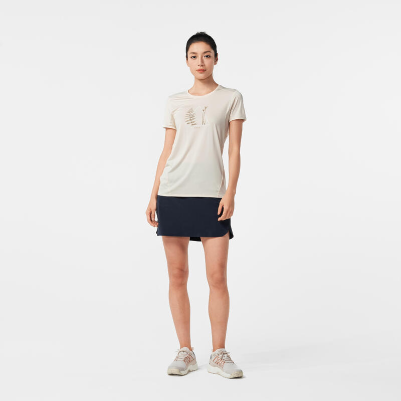 Women’s Mountain Walking Short-Sleeved T-Shirt MH100