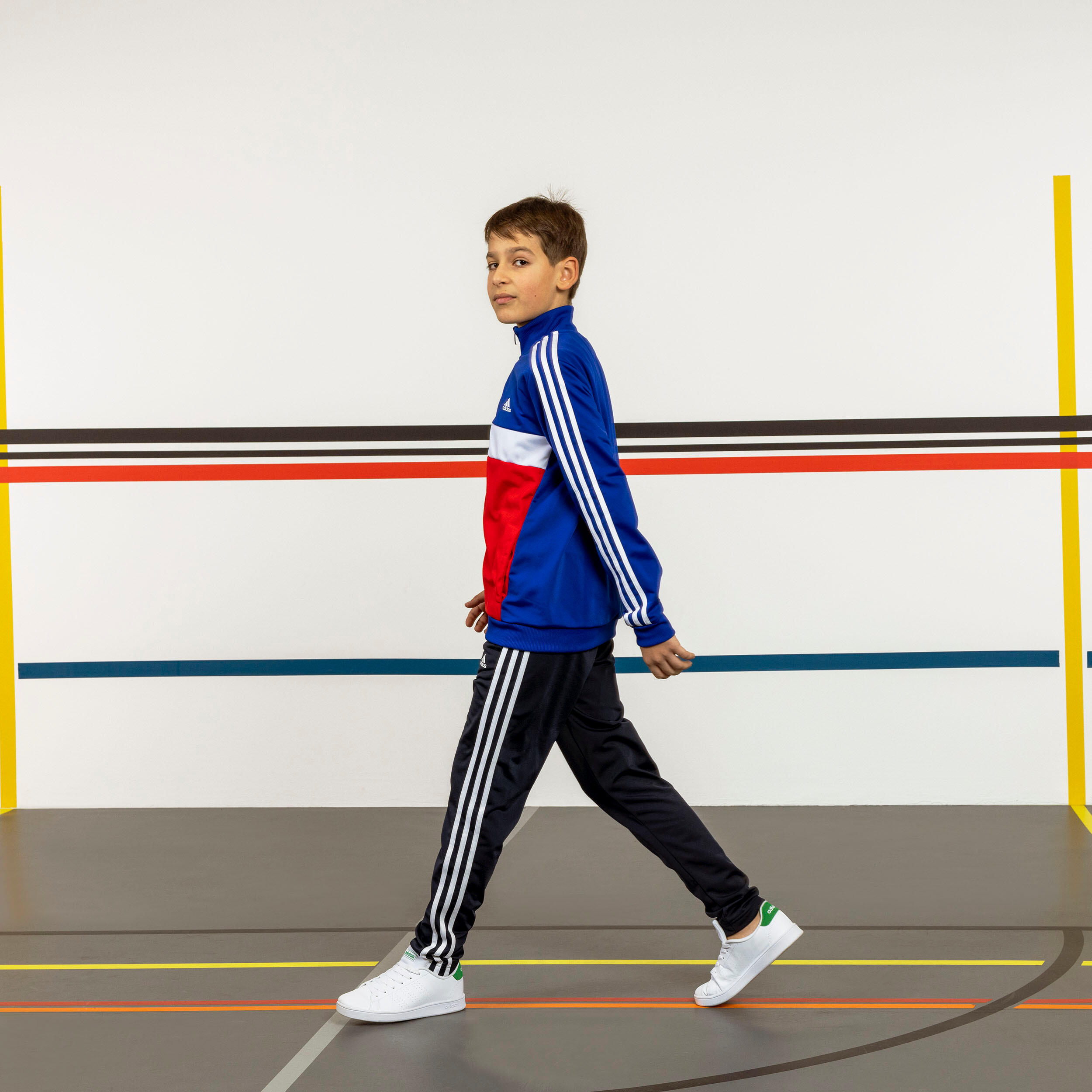 Surv tement colorblock de sport adidas enfant bleu rouge ADIDAS