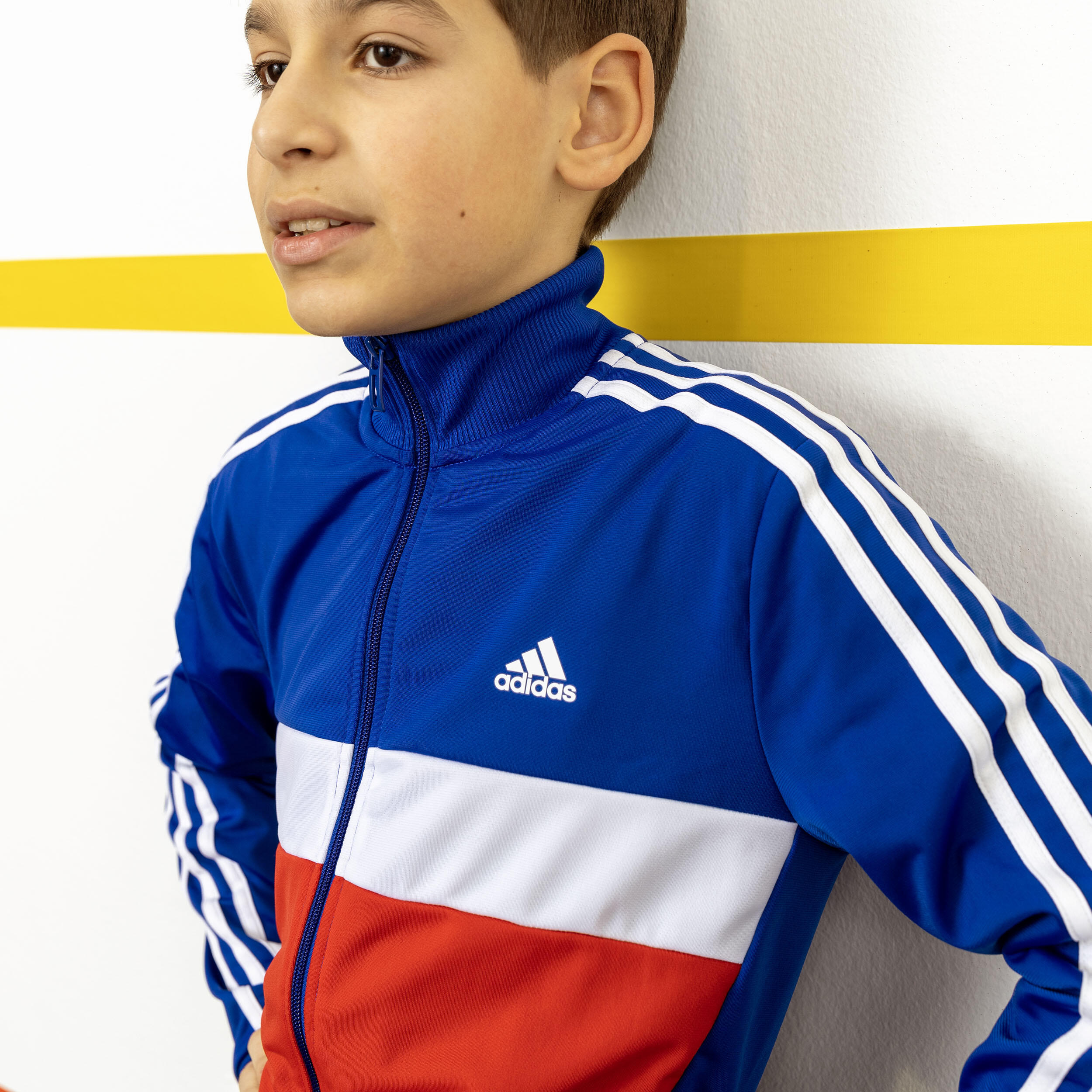 Surv tement colorblock de sport adidas enfant bleu rouge ADIDAS