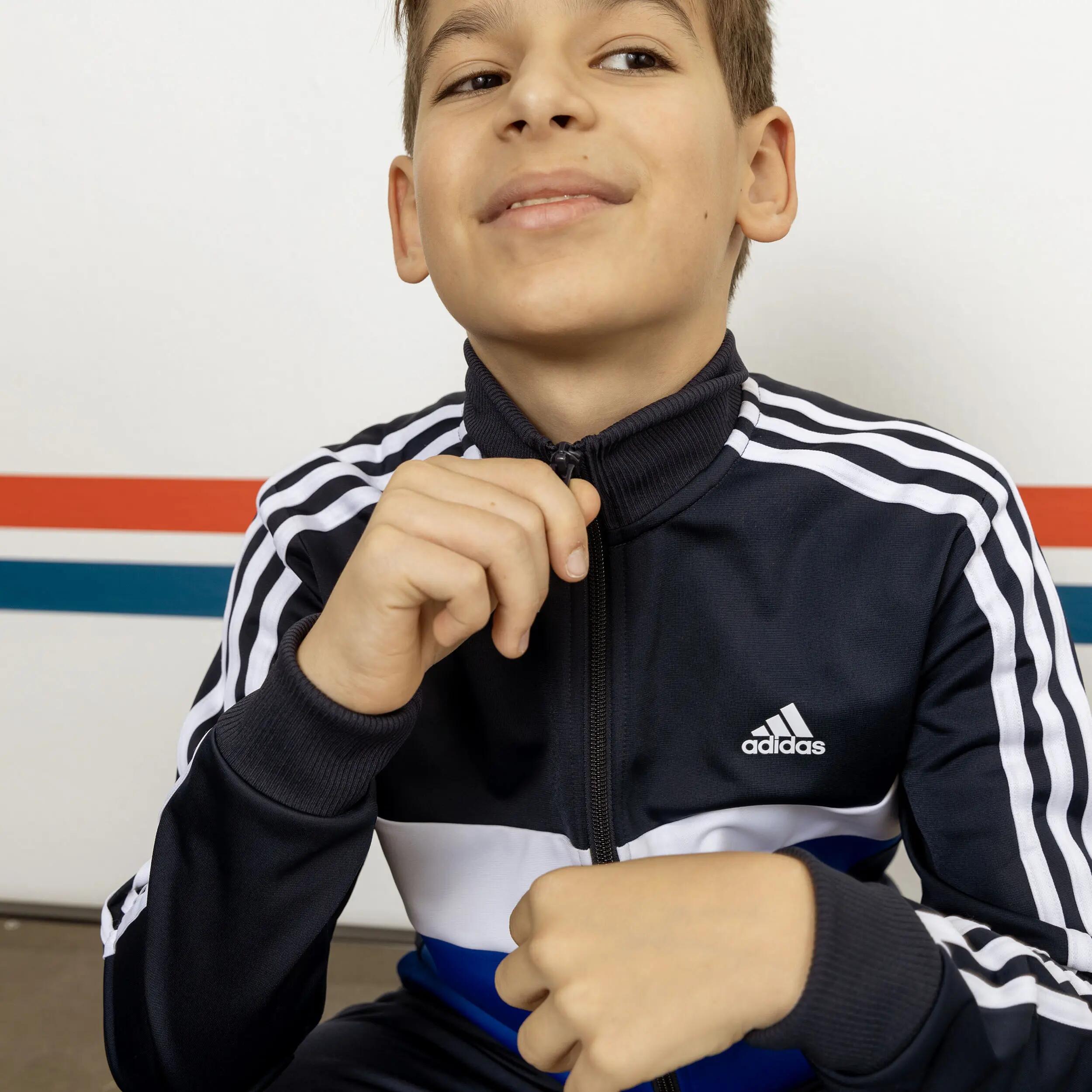 Kids' Sports Tracksuit - Blue Colourblock 10/16