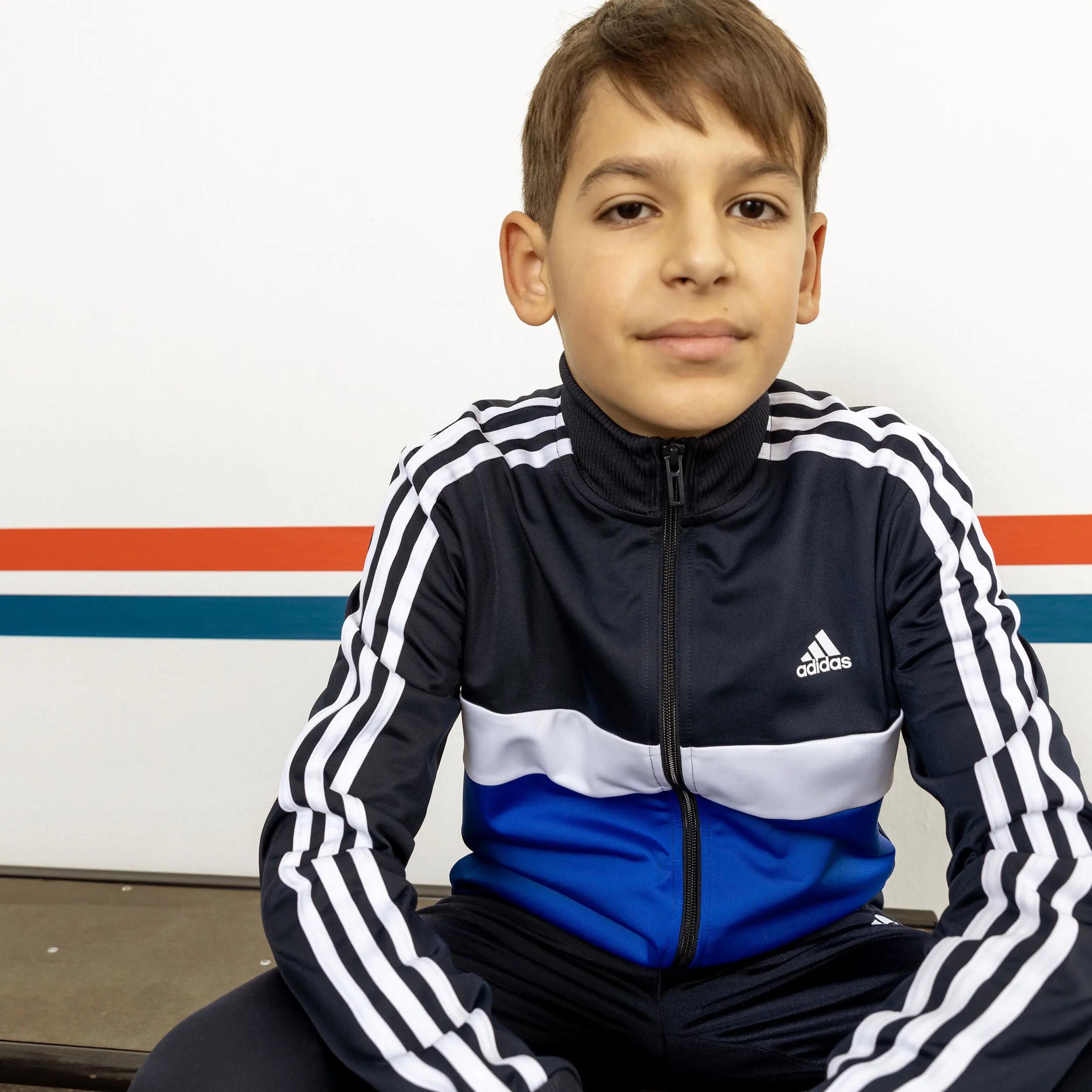 Kids' Sports Tracksuit - Blue Colourblock 9/16