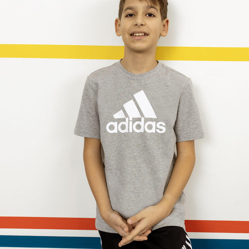 Camiseta adidas Gris Blanco Logo