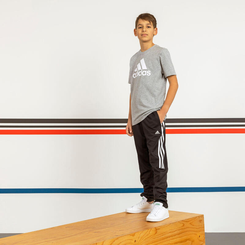 ADIDAS T-Shirt Kinder ‒ grau mit weissem Logo 