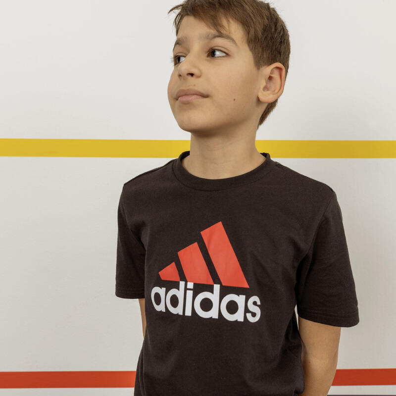 ADIDAS T-Shirt Kinder - schwarz mit rotem Logo 