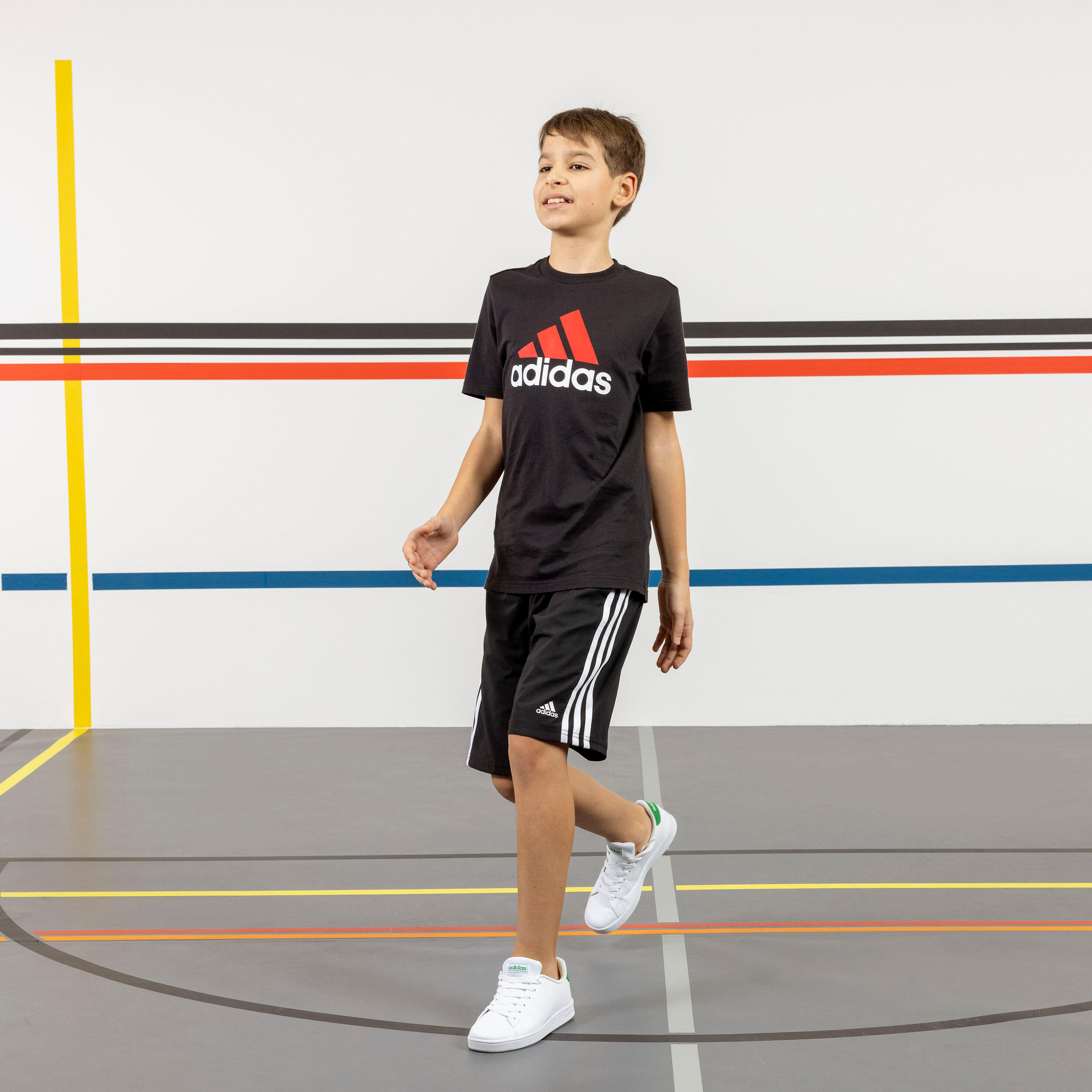 Short adidas 3 bandes enfant - noir 8/10