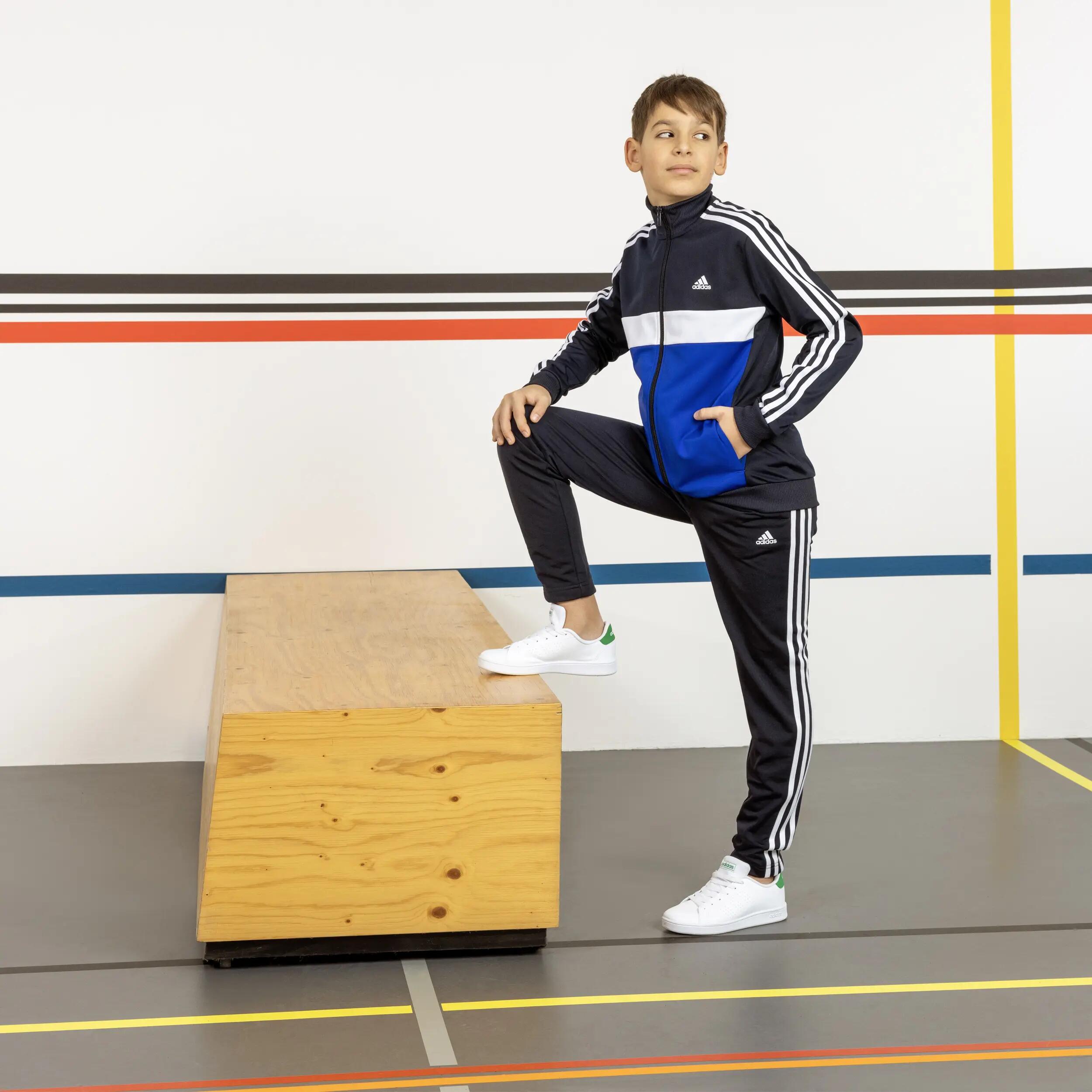 Kids' Sports Tracksuit - Blue Colourblock 16/16
