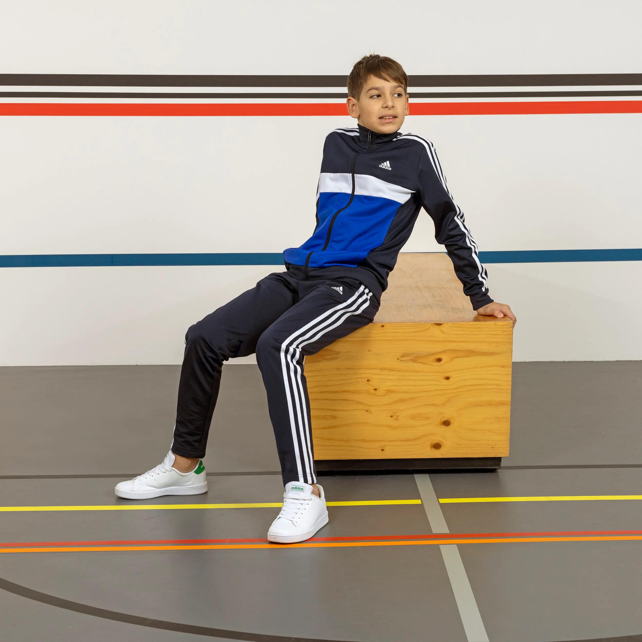 Kids' Sports Tracksuit - Blue Colourblock 15/16