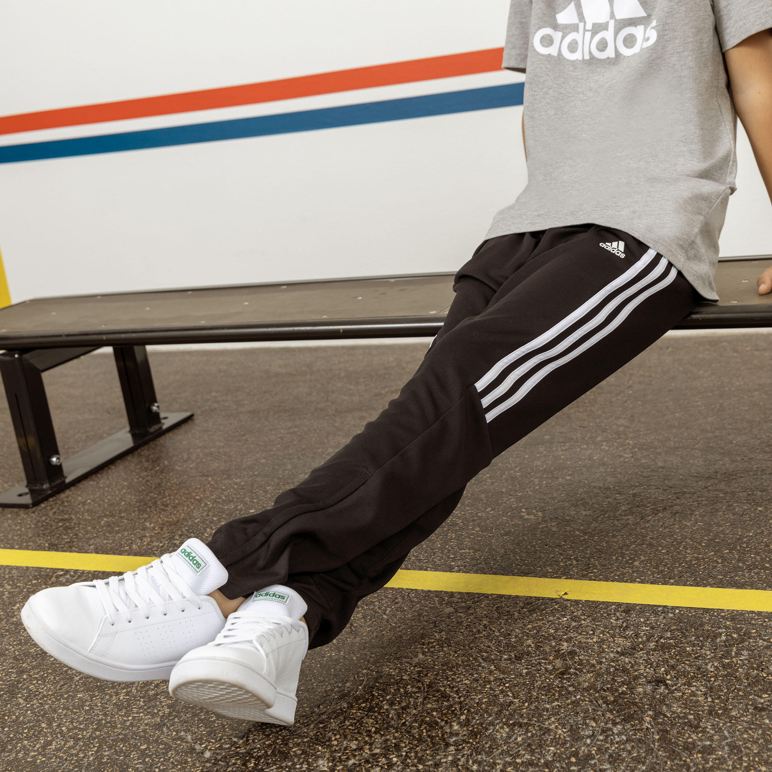 Pantalon de survetement enfant noir adidas ADIDAS Decathlon