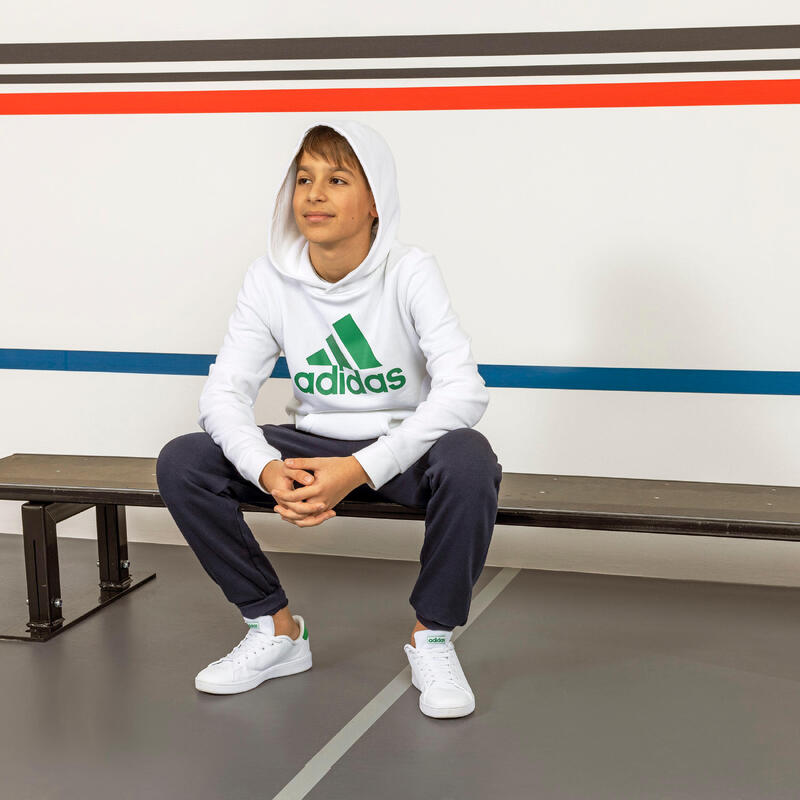 Dětská sportovní mikina s kapucí Adidas bílá