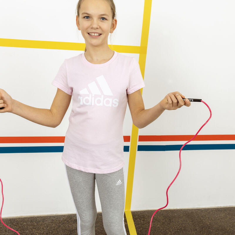 ADIDAS T-Shirt - rosa mit weissem Logo 