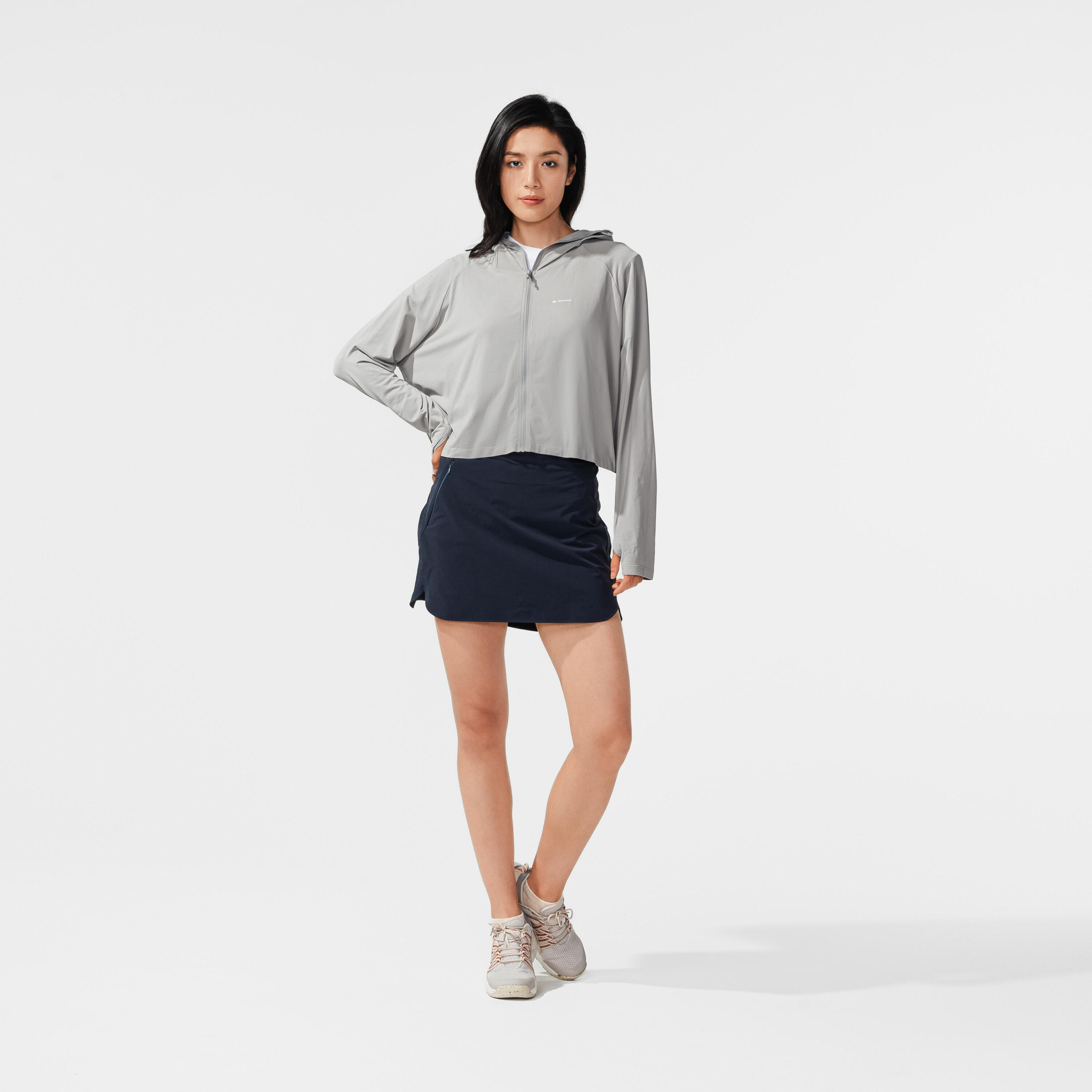 Hosenrock Rock/Shorts Damen Bergwandern - MH500 blau 8/62