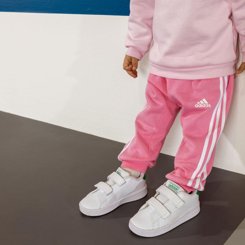 Baskets à scratch bébé - ADIDAS ADVANTAGE blanc/vert