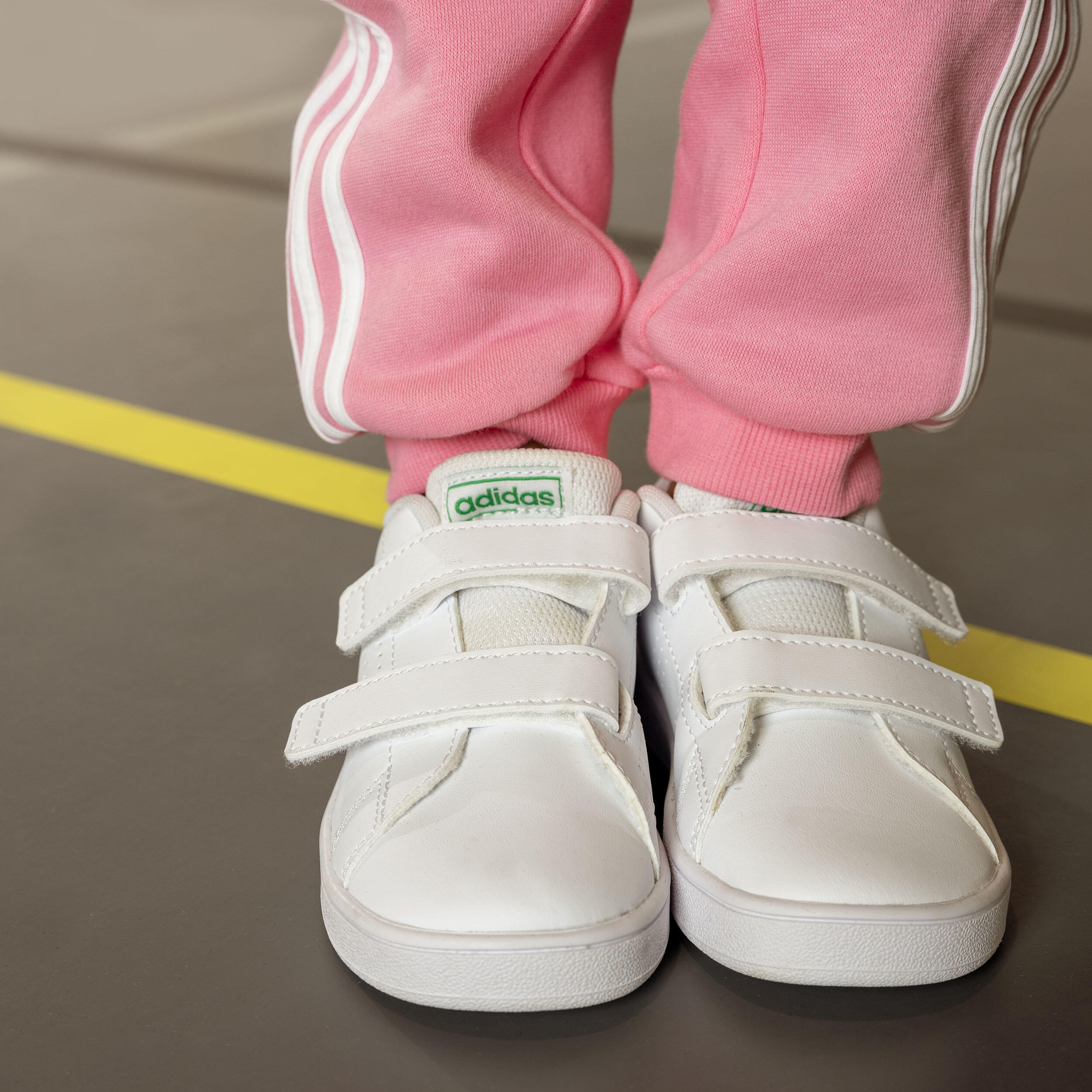 Adidas Turnschuhe Kleinkinder Klettverschluss - Advantage weiss/grün  9/14