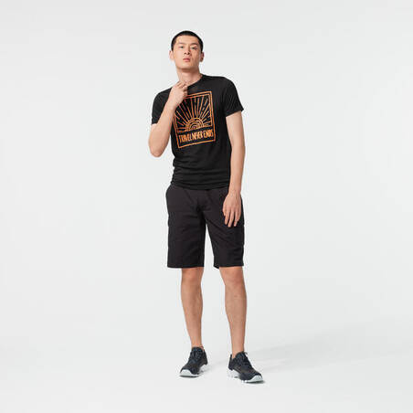 Men’s Hiking Wool short sleeves Tee-shirt - TRAVEL 500