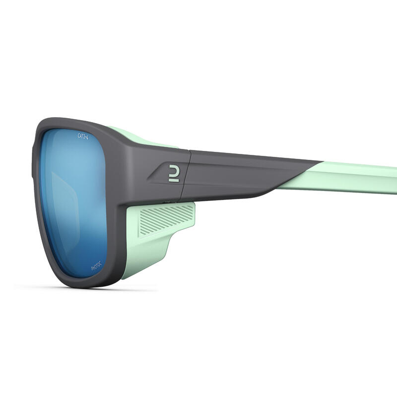 Sonnenbrille Damen/Herren Kategorie 2–4 photochrom Wandern - MH570 grau/grün 