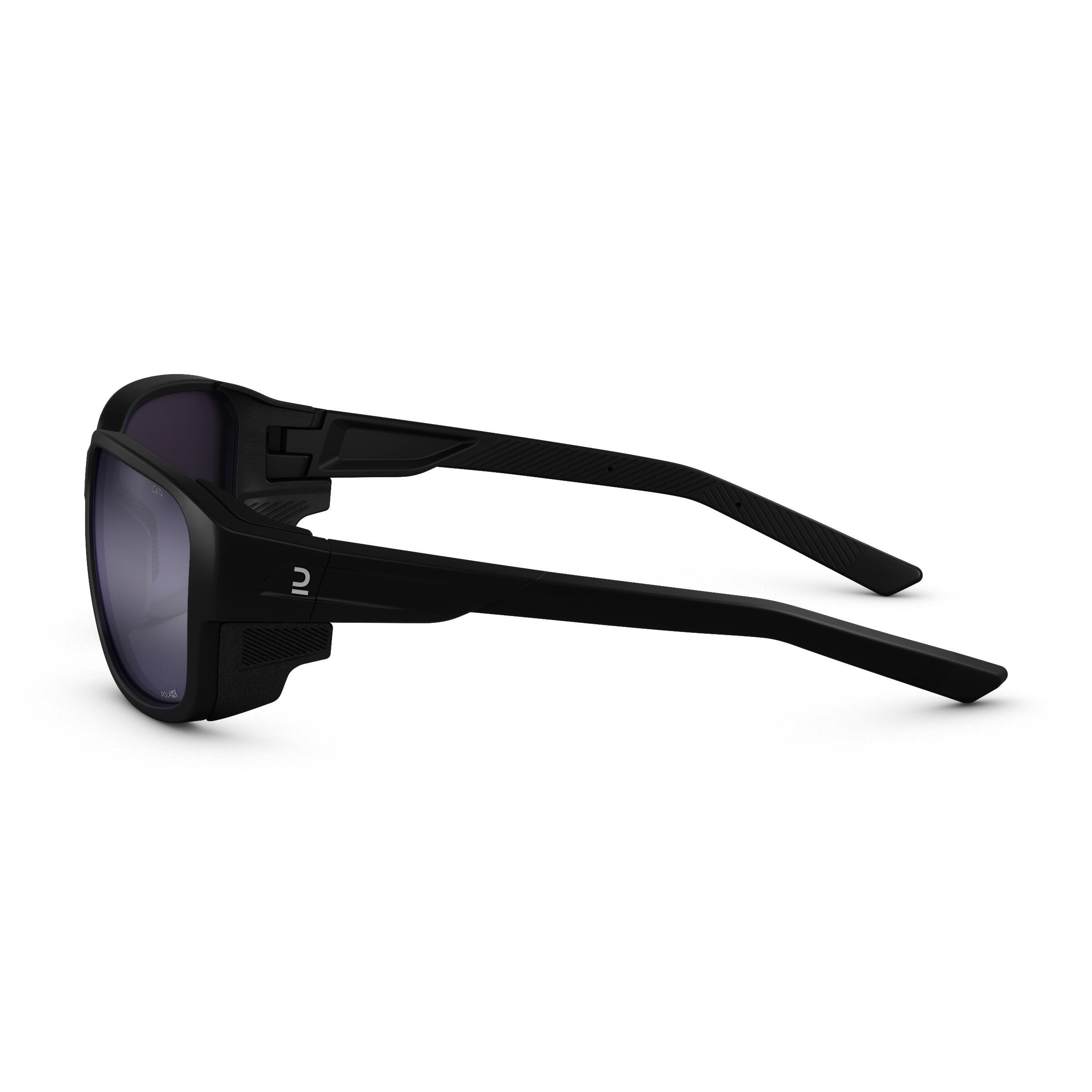 Polarized Hiking Sunglasses - MH 570 Black/Silver - QUECHUA